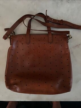 Madewell Leather Crossbody Tote Bag in Brown